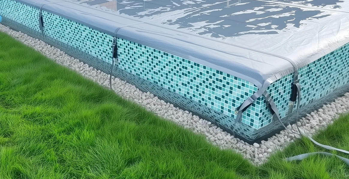 Покрывало для бассейна под снегом — защита зимой в Северодвинске